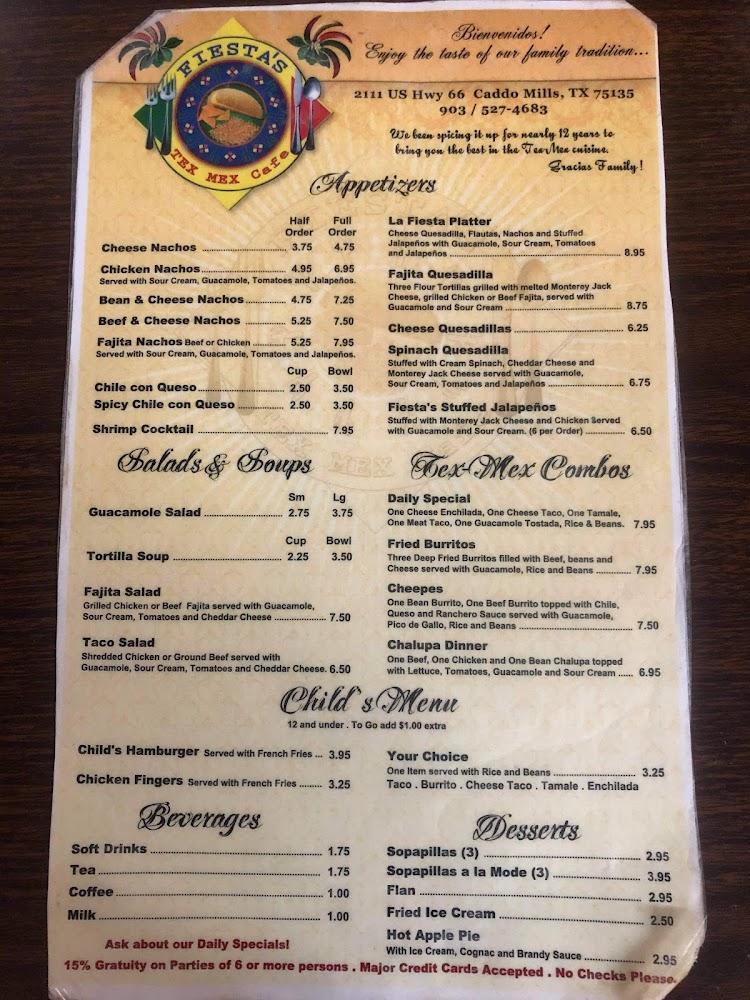 Fiesta's Tex Mex Menu image 4